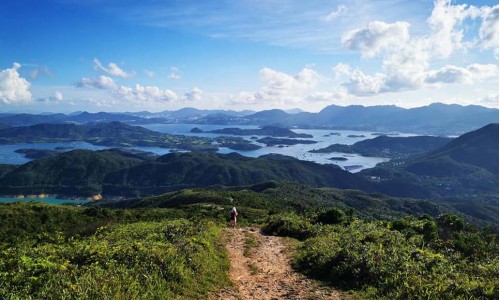 Tai Cham Koi, a place can see 360-degree panoramic view of the sea and mountains in the countryside of Sai Kung