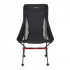 MasterTool - Lightweight Folding High Back Camping Outdoor Chair with Headrest, black