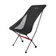MasterTool - Lightweight Folding High Back Camping Outdoor Chair with Headrest, black
