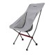 MasterTool - Lightweight Folding High Back Camping Outdoor Chair with Headrest, gray