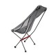 MasterTool - Lightweight Folding High Back Camping Outdoor Chair with Headrest, gray