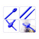 MasterTool - Elastic Band, Silicone Cable Ties, Silicone Strap Ties and Hooks (4pcs/bag)