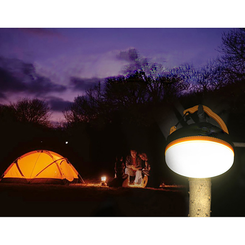 MasterTool - Hanging lamp, Camping Light with hook, Lantern with Magnet - Yellow