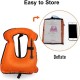 MasterTool - Snorkel Vest-Red, Adults Portable Inflatable Swim Vest Jackets for Snorkeling Swimming Diving Safety
