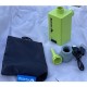 MasterTool - Double Large Size Inflatable Sleeping Foldable Mattress, Blue+ Outdoor Portable Air Pump