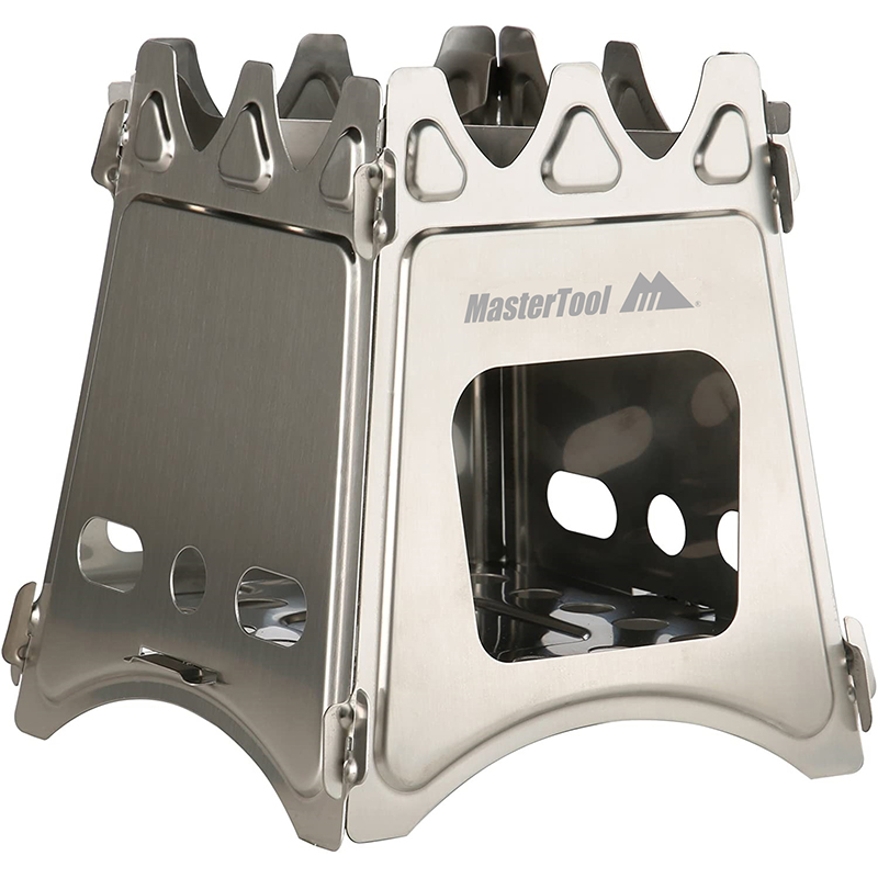 MasterTool - Portable simple stove camping barbecue windproof heating large stove - can put in Bamboo Charcoal