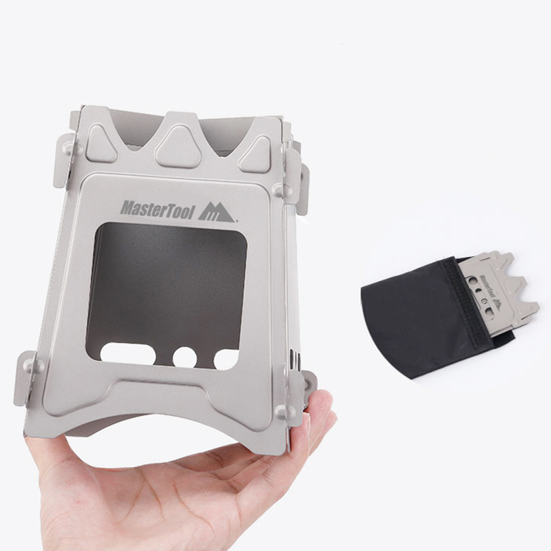 MasterTool - Portable simple stove camping barbecue windproof heating large stove - can put in Bamboo Charcoal