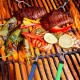 MasterTool - Color Pack of 4 (1 each Red/Green/Purple/Yellow) - Marshmallow Rod Retractable Rotary BBQ Fork