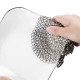 MasterTool - Stainless Steel Scrubber Cast Iron Cleaner Kitchen Household Chain Scrubber, XL Size, 5 x 5 inch