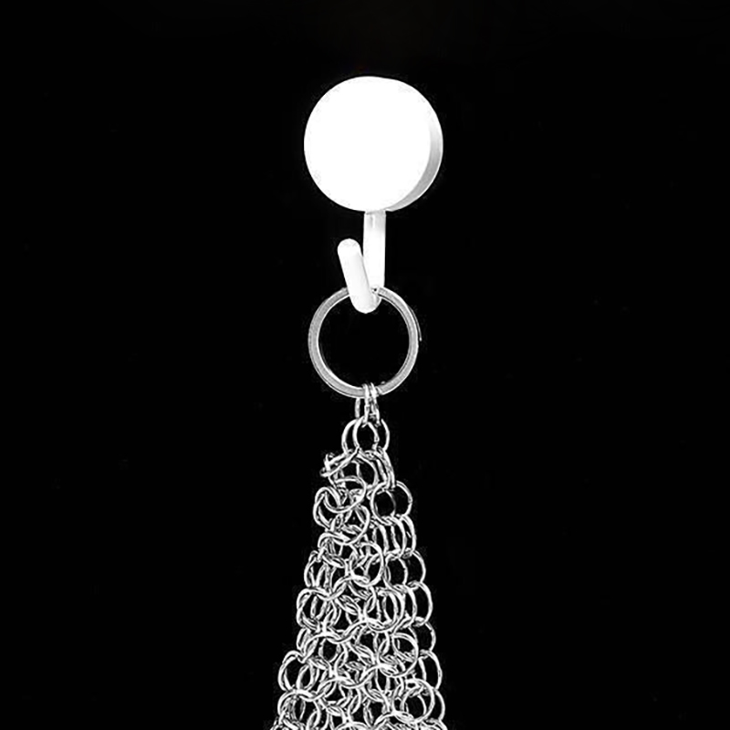 MasterTool - Stainless Steel Scrubber Cast Iron Cleaner Kitchen Household Chain Scrubber, XL Size, 5 x 5 inch