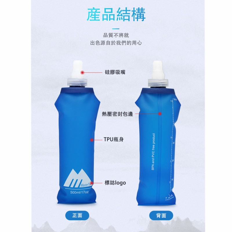 Foldable Bottle set(326ml Foldable Bottlex2), for camping, cycling, running and travling, only 22g