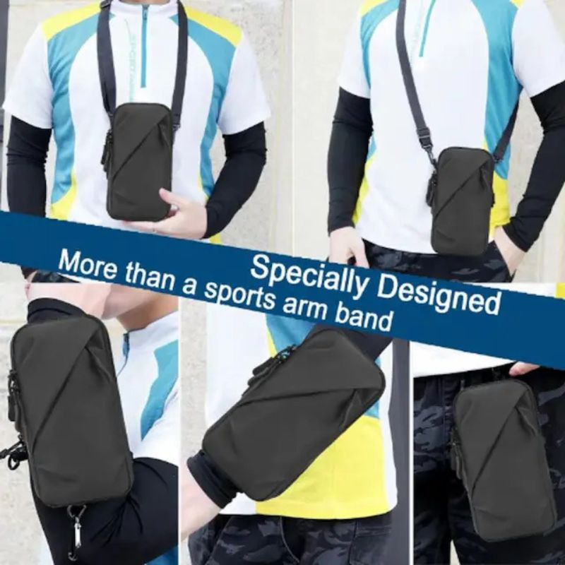 Sports Armband Mobile Phone Arm Bag Mobile Phone Holder Passport Travel Wallet Bag for Smartphones 