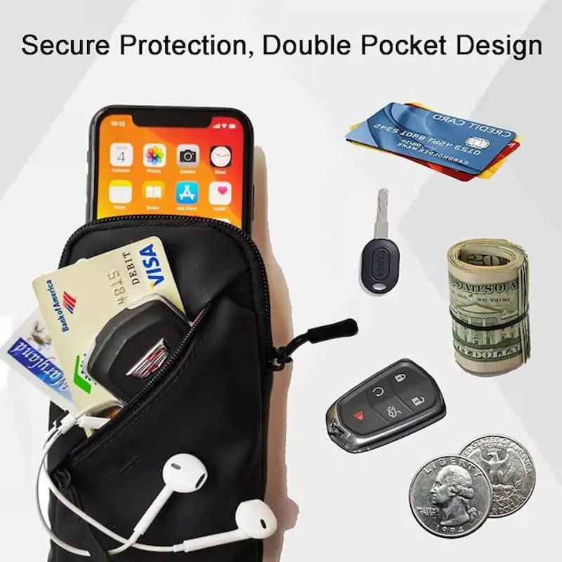 Sports Armband Mobile Phone Arm Bag Mobile Phone Holder Passport Travel Wallet Bag for Smartphones 