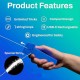 Glow-in-the-dark rope launcher propeller. Handheld novelty lasso shooter. Cool glow-in-the-dark rope