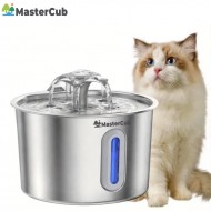 MasterCub 2.2L Stainless Steel Drinking Fountain for animals , Ultra-Quiet Cat Drinking Fountain,Cat Fountain