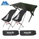 Egg roll table & Lightweight Folding High Back Camping Outdoor Chairs Set（Black Chair*2+Table*1)