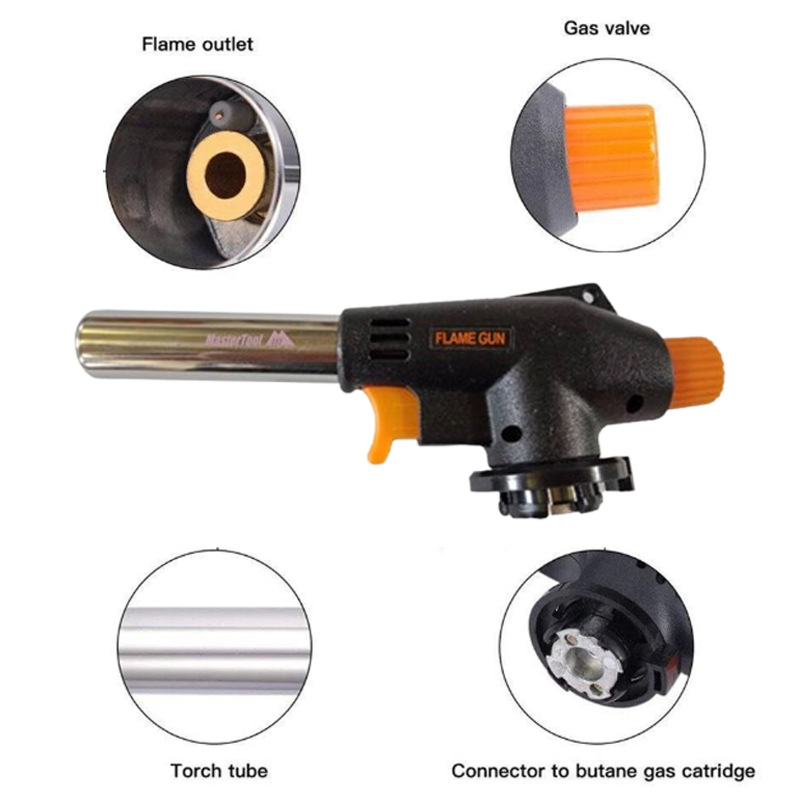 MasterTool - Outdoor high temperature ceramic core flame gun barbecue kitchen baking butane gas gas
