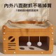 MasterCub ExhibitCat Cardboard House with Scratch Pad, Cat Hideaway Playhouse with Scratching Board