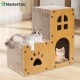 MasterCub Cardboard Cat House for Indoor Cats Scratching Bed Stylish 