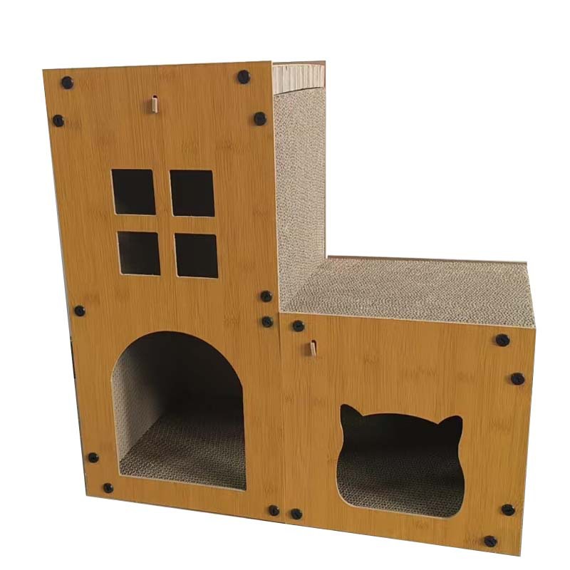 MasterCub Cardboard Cat House for Indoor Cats Scratching Bed Stylish 