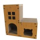 MasterCub Cardboard Cat House for Indoor Cats Scratching Bed Stylish 