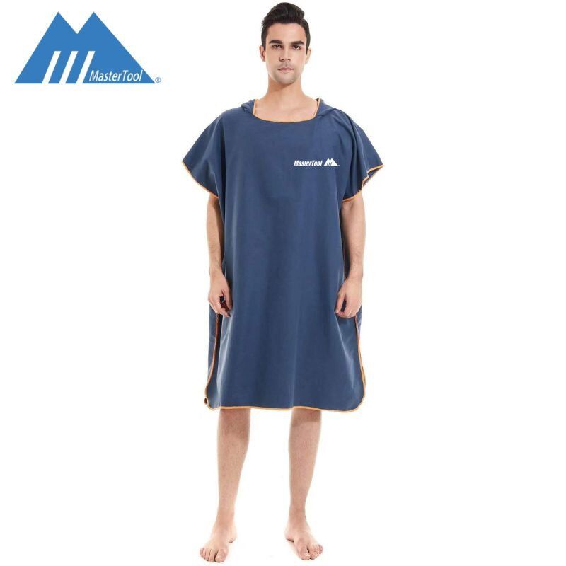 MasterTool - Swimming bath towel, bathrobe, quick-drying cape - Navy Blue