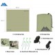 MasterTool - 2.5x2.5m Tent Tarp,canopy-light green, with shading and waterproof functions. Portable canopy,Tarp