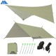MasterTool - 2.5x2.5m Tent Tarp,canopy-light green, with shading and waterproof functions. Portable canopy,Tarp