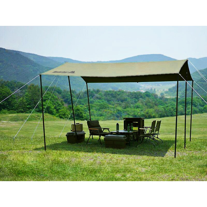MasterTool - 2.5x2.5m Tent Tarp,canopy-light green, with shading and waterproof functions. Portable canopy,Tarp