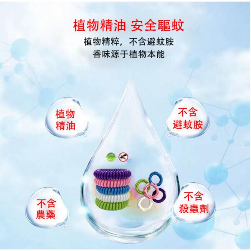 MasterTool - EVA spring anti-mosquito ring, anti-mosquito bracelet, Individually Wrapped,mixed colors-5pcs