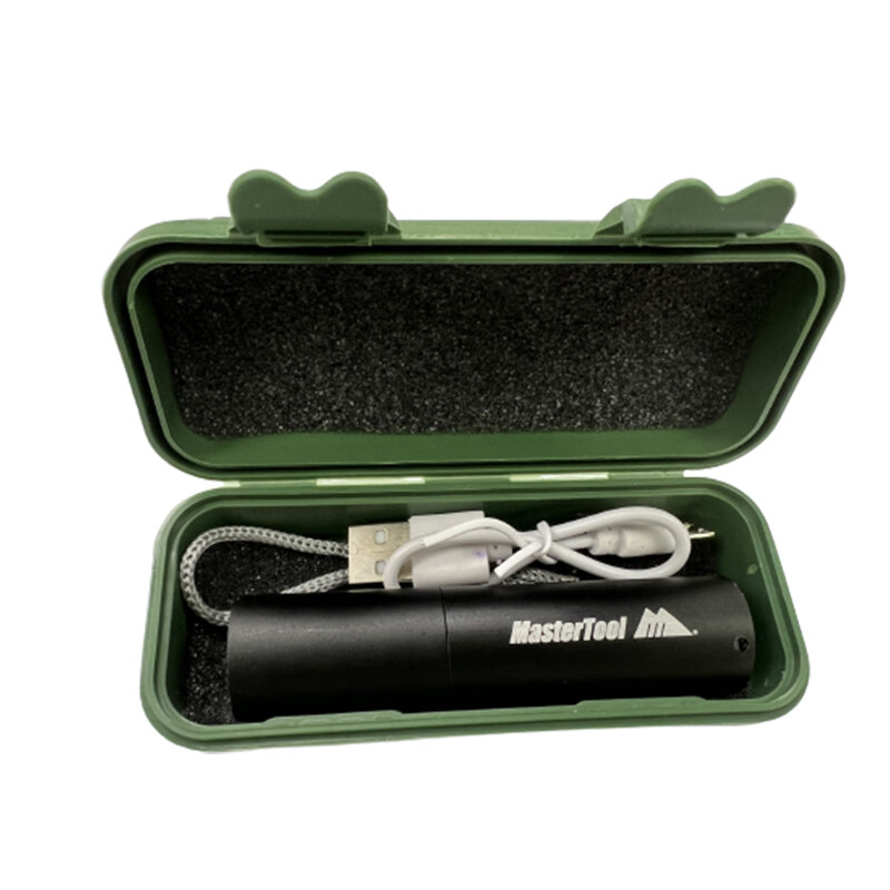 MasterTool - Mini USB Rechargeable Bright Flashlight 100 Lumens Micro Mini Torch IP44 Waterproof