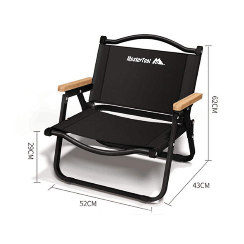 MasterTool- Portable Recliner Back Relaxed Camping Chair-Green 