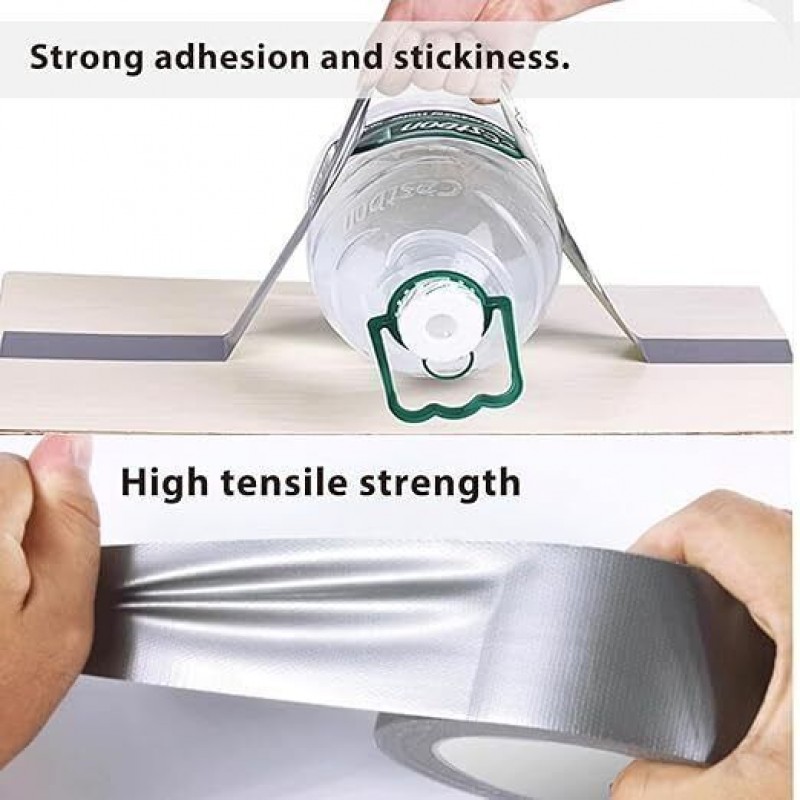 MasterTool 2 pcs Duct Tape-silver(5cm x 1.3m) ,Survive Outdoors Longer Duct Tape, Outdoor repair tools
