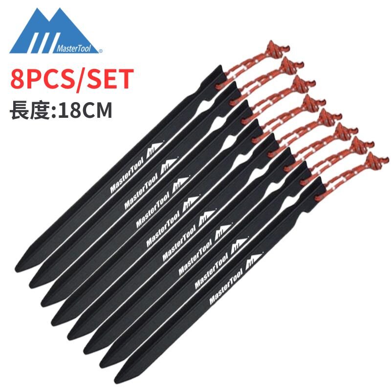 MasterTool - 18CM Tent Pegs-Black (8pcs/set)