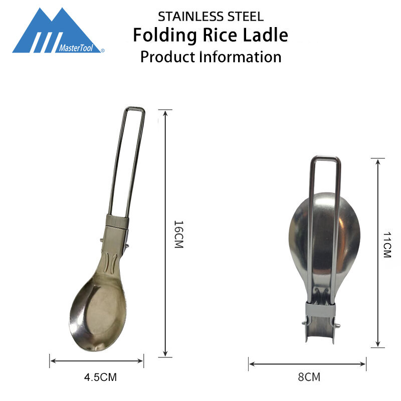 Stainless Steel Folding Rice Ladle Chinese Spoon