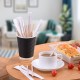 Savingoasis 100pcs 100% Eco-Friendly Wooden Disposble Coffee Stirrers (Individually Wrapped)