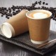 Savingoasis Disposable Kraft Paper Cups(25 pcs), Unbleached Brown Cups for Hot/Cold Beverage