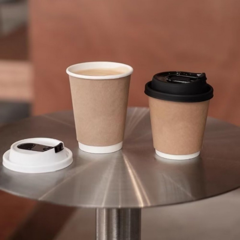 Savingoasis Disposable Kraft Paper Cups(25 pcs), Unbleached Brown Cups for Hot/Cold Beverage