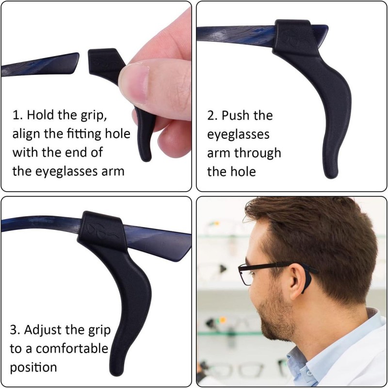 MasterTool Silicone glasses non-slip ear hooks ear hooks(3 pairs) sports summer essential