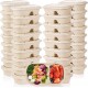 【2 compartments | Microwaveable | 50 pieces】Savingoasis Environmental bamboo pulp paper lunch box