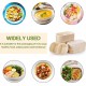 【2 compartments | Microwaveable | 50 pieces】Savingoasis Environmental bamboo pulp paper lunch box