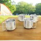 MasterTool - Stainless Steel Travel Camping Mug, Beer Whiskey Coffee Tea Handle Cup, Kitchen Noodle Cups