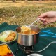 MasterTool - 304 Stainless Steel Cooking Pot, Outdoor Camping 1-2 Persons Stainless Steel Cooking Pot Set