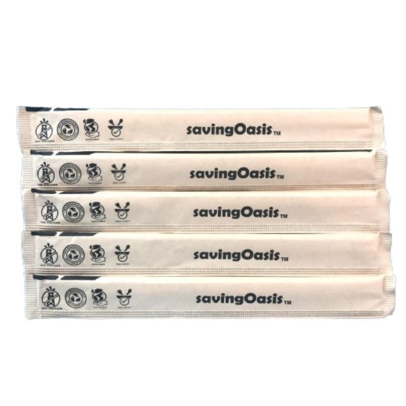 Savingoasis 100 pairs Disposable Bamboo Chopsticks Individual Packaged, Bamboo Chopsticks for Noodles, Sushi