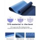 MasterTool - Yoga Mat-Blue Thick Nylon Strap for Men & Women - Non Slip Exercise Mat for Yoga, Pilates, Stretch