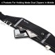 Sport Runner Waist Bum Bag- Black, Running Jogging Belt, Waterproof Phone Holder, Fanny Pack