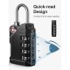 MasterTool 2pcs TSA Customs Certified Luggage Combination Lock Suitcase lock Locker lock - Silver and Black