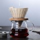 V-shaped natural Brown unbleached cone coffee filter paper (Brew 1-2Cups /100sheets)