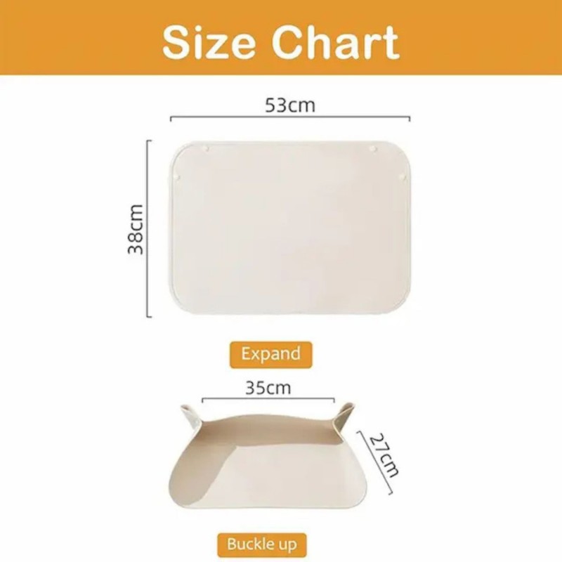 Cat Dog Food Mat, Waterproof Dog Feeding Mat, Non Slip Spill Proof Pet Bowl mat
