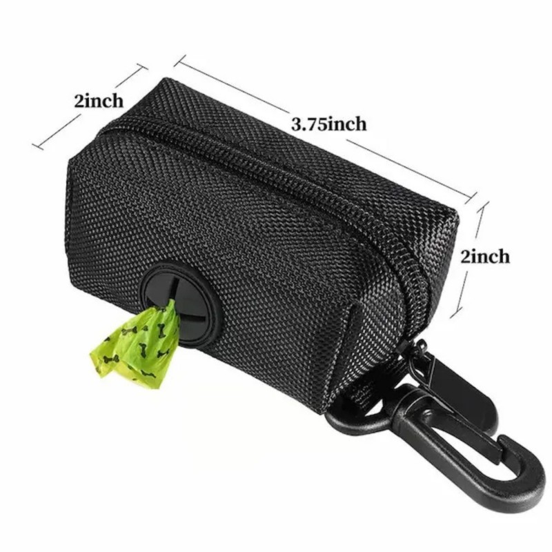 Dog/Cat Waste Bag Dispenser, Pet Poop Bags Holder, Waste Bags Dispensers- Soft Fabric Zipper